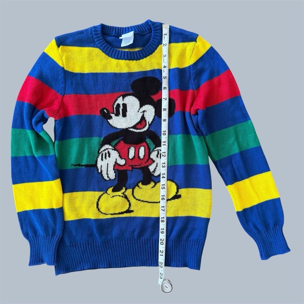 Mickey Mouse Disney 100 Kids’ Colorful Striped Sweater Size M - Picture 6 of 7